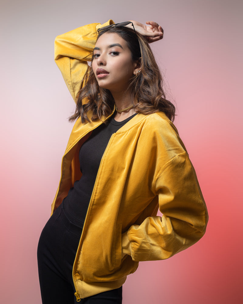 Velvet Bomber Jacket