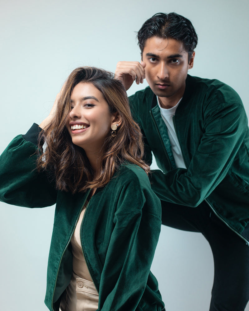 Velvet Bomber Jacket