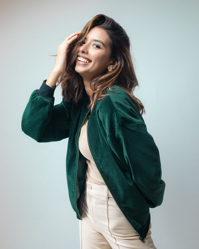 Velvet Bomber Jacket