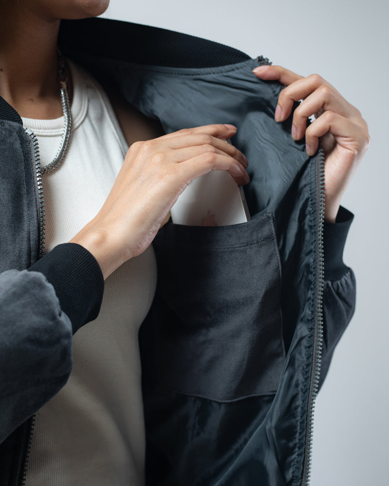 Velvet Bomber Jacket