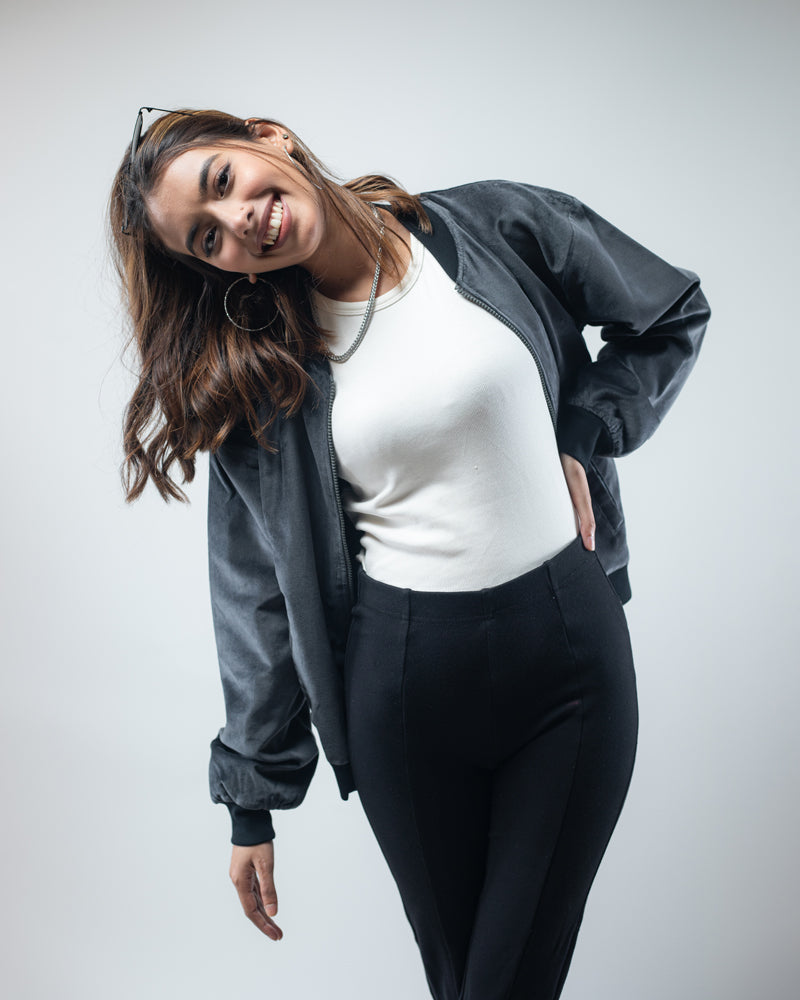 Velvet Bomber Jacket