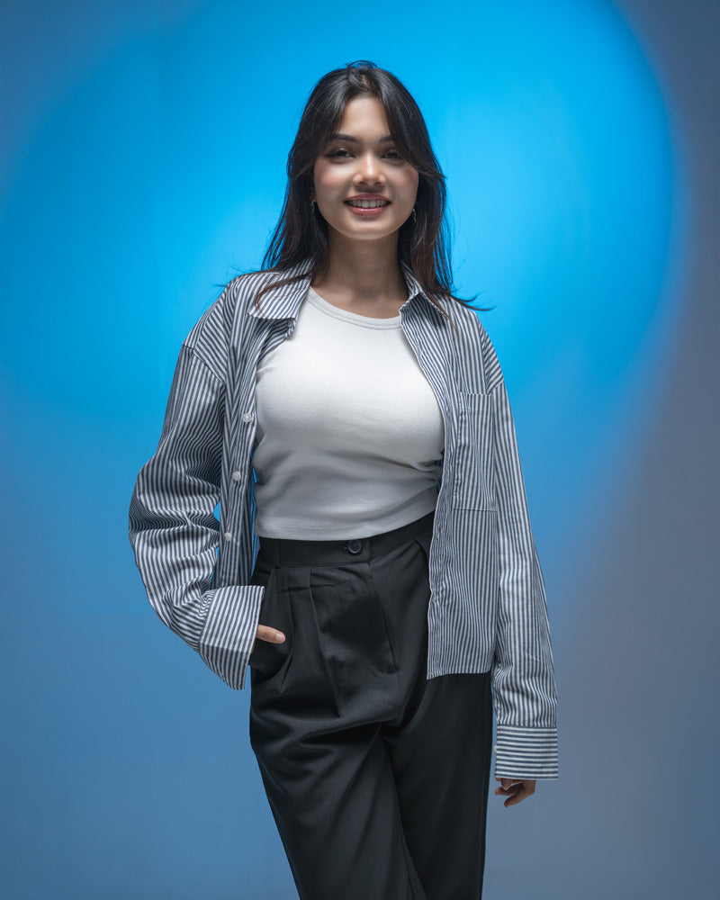 Oversized Cropped Shirt
