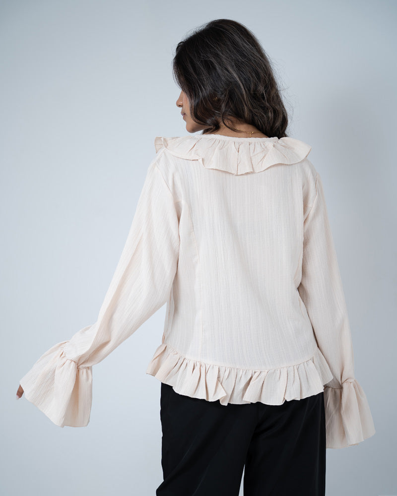 Long Sleeve Ruffle Top