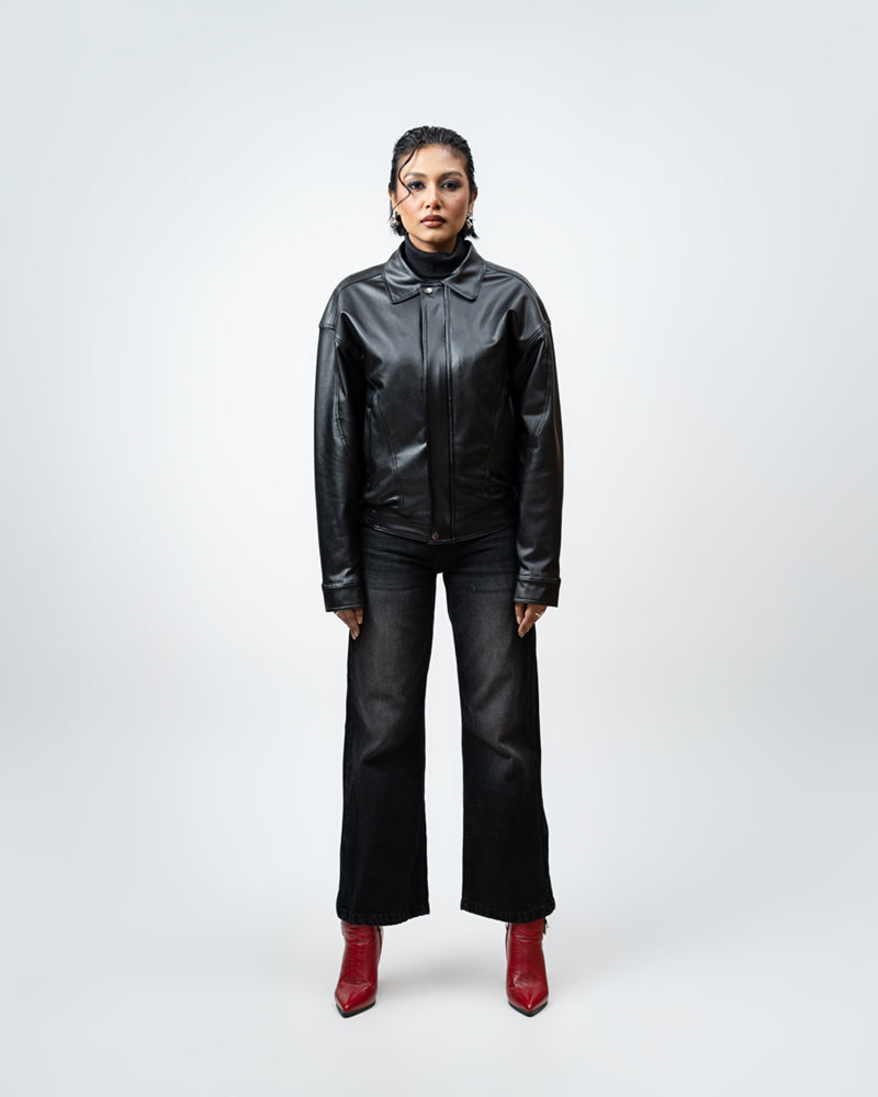 Classic Faux Leather Jacket